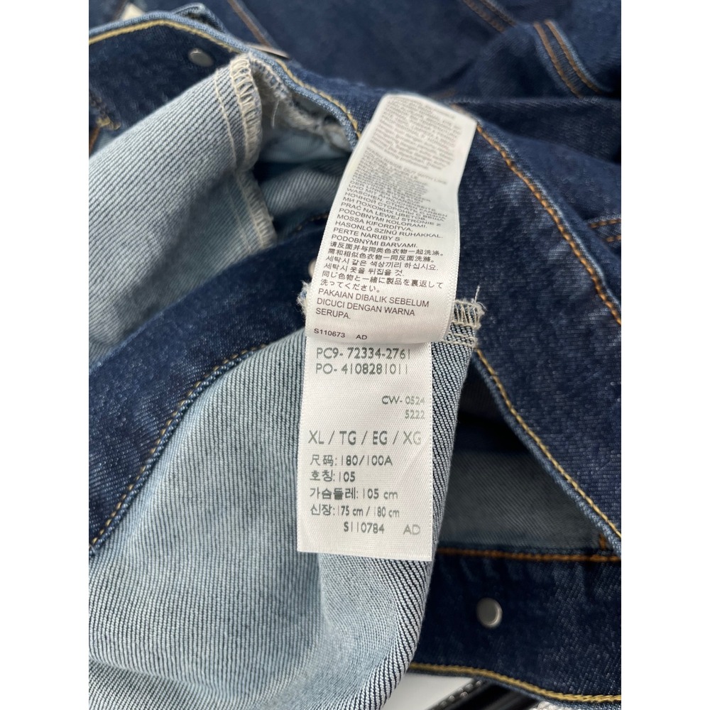 Levi's Trucker Jacket Mens XL Dark Indigo Blue Denim Standard Fit 72334-2761 - Picture 7 of 9
